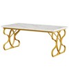 Resenkos Round Modern Side Table, Wood - Metal Frame, 2 - Tier Storage, for Living Room Brown - 2 of 4