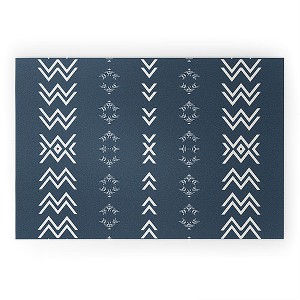 Sheila Wenzel-Ganny Minimal Blue Mudcloth Looped Vinyl Welcome Mat - Society6 - 1 of 2