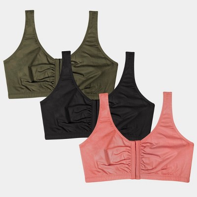 Fruit Of The Loom Women's Plus Tank Style Cotton Sports Bra 3-pack