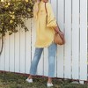Coolmee Women's Oversized Ripped Denim Jacket Frayed Hem Button Front Boyfriend Jean Coat Western Shacket with Pockets - 2 of 4
