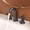 ChicFurnit Bathroom Sink Faucet 3 Hole Widespread Faucet with Pop Up Drain and Water Supply Lines for Stylish Bathrooms, Black, 13"*12"*2" - 2 of 4