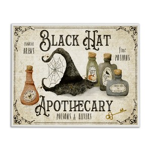 Stupell Industries Black Hat Apothecary Potions Framed Giclee Art - 1 of 4