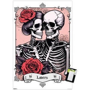 Trends International Tabz Jones - Skull and Roses Tarot Lovers Unframed Wall Poster Prints - 1 of 4