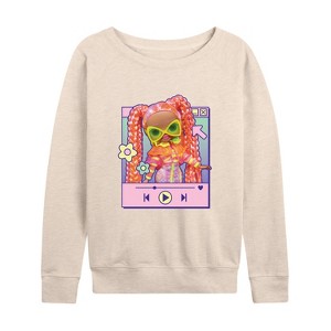 Women's - LOL Surprise! - Play Dazzle Music Lightweight French Terry Wide Neck Long Sleeve Shirt - 1 of 4