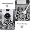 Area Rugs 5x7, Machine Washable Modern Geometric Area Rug, Super Soft Faux-Wool Carpet for Living Room Bedroom Dining Room, Non-Slip Low Pile - 4 of 4
