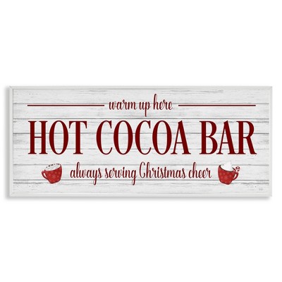 Stupell Industries Hot Cocoa Bar Winter Beverage, 30" x 13"