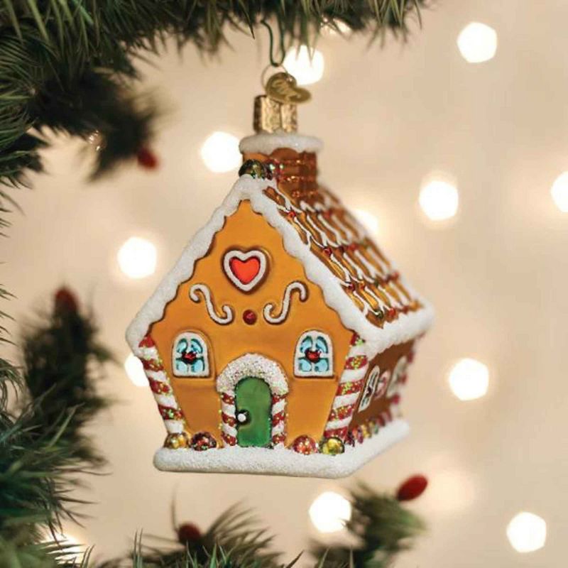 Old World Christmas 4.0 Inch Sweet Gingerbread Cottage House Candy Ornament Tree Ornaments, 2 of 4