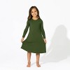 Bellabu Bear Baby Evergreen Bamboo Girls' Long Sleeve Dress - 4 of 4