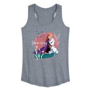 Women's - Frozen 2 - Warms Hugs With Olaf Graphic Racerback Tank - 1 of 4