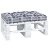 vidaXL Pallet Cushion Gray Check Pattern 47.2 in.x31.5 in.x4.7 in. Fabric - 3 of 4