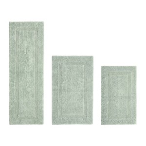 Lux Premium 100% Cotton  Ultra-Soft Tufted Solid Reversible 3 Piece Bath Rug Set, Water-Absorbent, Durable, Machine Washable Bathroom Rug - 1 of 4