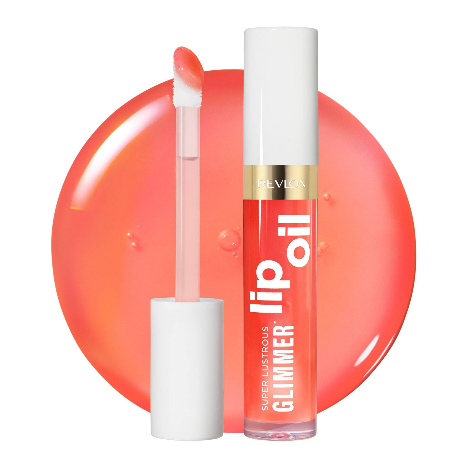 Revlon Super Lustrous Glimmer Lip Oil - Moisturizing - 002 Miss Coral - 0.13 fl oz: Paraben-Free, Sulfate-Free