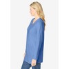 Woman Within Plus Size Perfect Long-Sleeve V-Neck Tunic - 4 of 4