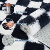 Ultra-Soft Shaggy Carpet Runner with Non-Slip Backing, Modern Checkerboard Hallway Rug, Luxurious Fuzzy - 4 of 4