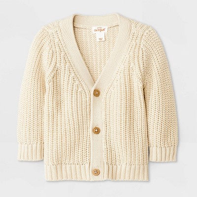 Image of Baby Front-Button Cardigan - Cat & Jack™ Cream 0-3M