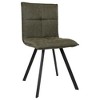 LeisureMod Wesley Modern Vegan Leather Dining Chair with Black Metal Legs - Durable and Easy to Clean, Perfect for Dining Rooms - 2 of 4