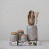 Storied Home Modern Marble Canister with Wood Lid - 2 of 4