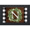 Briarwood Lane Everyday Doormat 30x18 Indoor Outdoor Wreath Monogram Letter N Doormat - 2 of 4