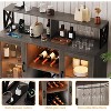 Nasitip Wine Bar Cabinet with Led Light, Wine Rack and Glass Holder, Buffet Sideboard for Living Room, Dining Room - 2 of 4