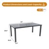 Christopher Knight Home Peter Patio 67" Rectangle Slatted Top Aluminum Dining Table - 3 of 4