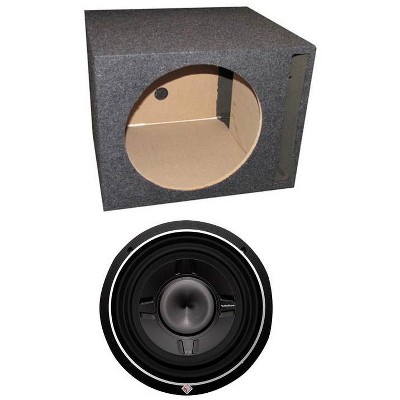 Rockford Fosgate P3SD4-10 10" 600 Watt Car Shallow Subwoofer + Vented Sub Box