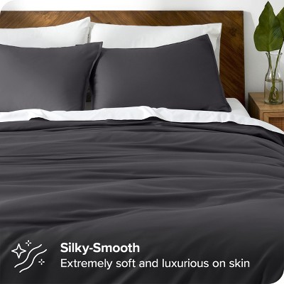 Full/Queen Forged Iron Grey TENCEL Lyocell Duvet Cover Set