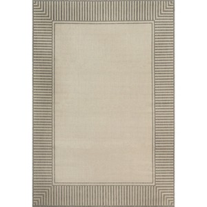 nuLOOM Asha Striped Border Stain Resistant High Traffic Outdoor Area Rug - 1 of 4