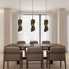 Cal Lighting 60W Zamora Wood Pendant With Clear Glass Shade (Edison Bulb Not included) - 2 of 2
