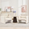 Single Sofa Chair, Chenille Upholstered Accent Chair, Modern Armchair with Curved Backrest, Comfortable Reading Chair for Living Room, Bedroom, Study - 2 of 4