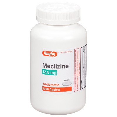 Rugby 12.5 mg Meclizine 1000 Caplets