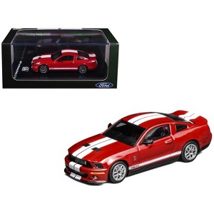 2007 Ford Mustang Shelby GT500 Torch Red with White Stripes 1/64