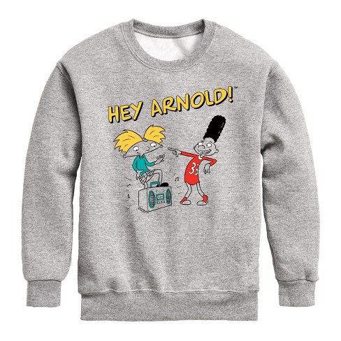 Boys' - Hey Arnold! - Best Buds Graphic Long Sleeve Fleece Sweatshirt - image 1 of 4