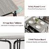 Dining Table Set for 4, Space-Saving Kitchen Table Set with Upholstered Chairs, 5 Piece Dining Room Table Set, Square Modern Wood Dinette Set - 4 of 4