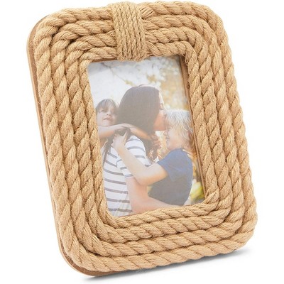 Juvale Rope Picture Frame, Nautical Home Décor (11 x 5 Inch Frame)