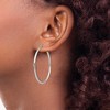 Black Bow Jewelry 2mm Stainless Steel Classic Round Hoop Earrings - 40.5mm (1 1/2 Inch) - 3 of 4