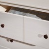 Saracina Home Stiva Classic Mid Century Modern Horizontal 6 Drawer Dresser White - 3 of 4