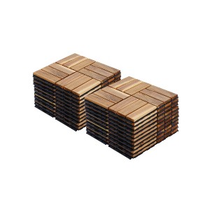Interlocking Deck Tiles, Outdoor Waterproof & Anti-slip, for Patio, Balcony, Pool Side, Bathroom, Shower, Balcony, Porch - 1 of 4