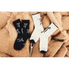 Alilang Women's 2-Pack Bow Pattern Crew Socks with Scalloped Trim and Contrast Details - 2 of 4