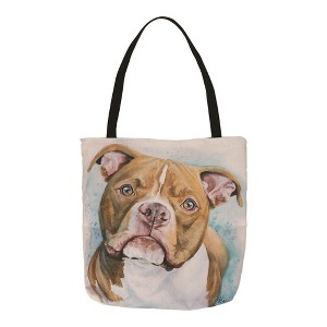 Dog Themed Tote Bag AMERICAN PIT BULL – 18 Inch by Manual Woodworkers and Weavers - 1 of 3