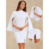 INSPIRE CHIC Women's Business Split Sleeve Slim Fit Mini Bodycon Pencil Dress - 2 of 4