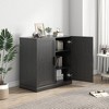 31"x31"x16" Wood Accent Cabinet in Black, Storage Organizer with Adjustable Shelves for Kitchen Bedroom Entryway Living Room Dinning Room - 2 of 4