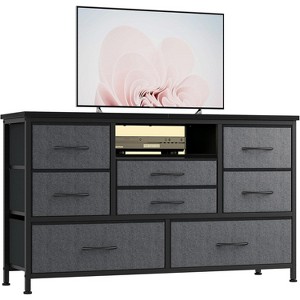 47.4-inch Multi-Functional TV Stand with 8 Drawers, RGB Smart Light Strip, Dual Power Outlets, Suitable for Multiple Scenarios - 1 of 4