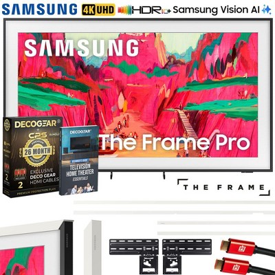 Samsung 75" The Frame Pro Neo QLED 4K TV (2025) with White Bezel + Protection Bundle