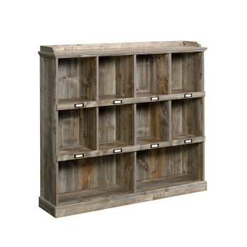 48" Granite Trace Bookshelf Cubby Rustic Cedar - Sauder: Storage Organizer, Fixed Shelves, MDF Laminate Finish