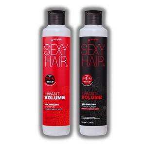 Sexy Hair I Want Volume Guava & Starfruit Scent Volumizing Shampoo & Conditioner (10.10 oz) DUO SET KIT - Adds Body Without Weight - 1 of 2