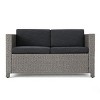 Christopher Knight Home Jenny  Outdoor 8 Piece Wicker Chat Set with Water-Resistant Cushions - 4 of 4