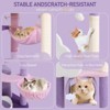 Bekrvio 65" Cute Cat Tree Tower Activity Center, Large Playing House Condo Rest for Kittens, Purple - 4 of 4