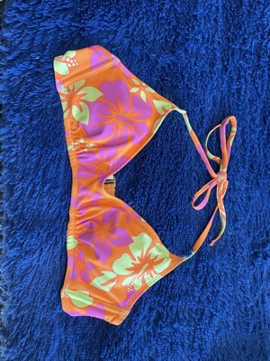 Women's Scoop Front Bralette Bikini Top - Wild Fable™ Orange/pink Floral  Print M : Target