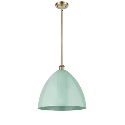 Plymouth Dome - 1 Light Stem Hung Pendant In Industrial Style-16.75 Inches Tall and 16 Inches Wide