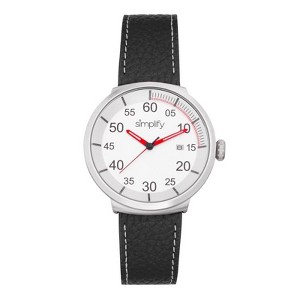 Simplify The 7100 Leather-Band Watch w/Date - 1 of 4